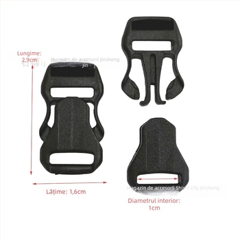 Cuplă din plastic cu gaură rotundă de 3 mm pentru curele de 3 mm – accesorii pentru genți Jinshengjin, extindere și reducerea sarcinii