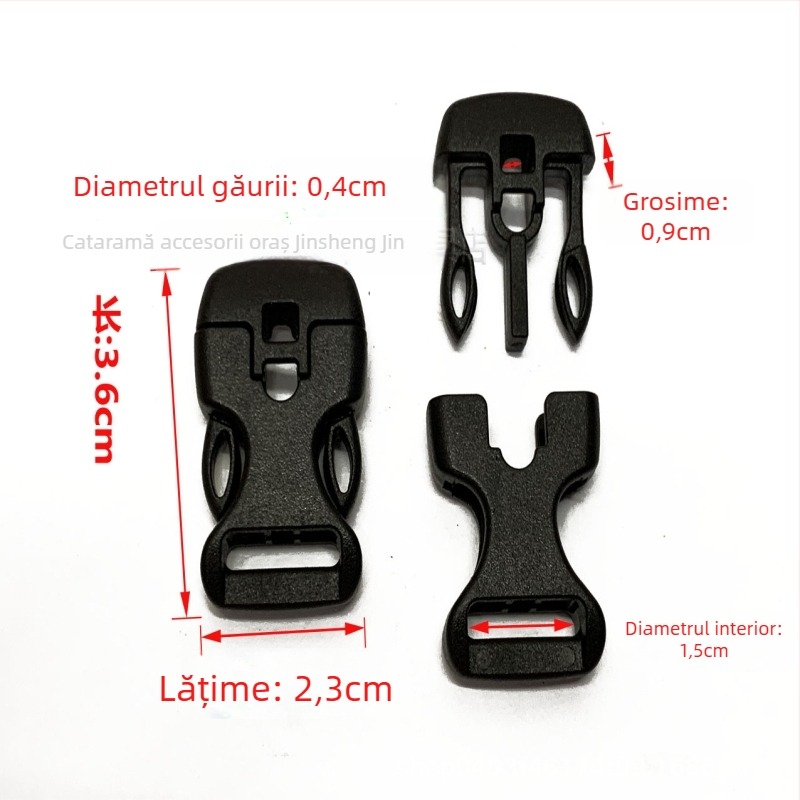 Cuplă din plastic cu gaură rotundă de 3 mm pentru curele de 3 mm – accesorii pentru genți Jinshengjin, extindere și reducerea sarcinii