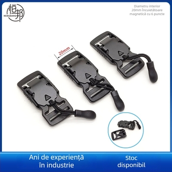 Cataramă magnetică semi-metalică cu eliberare rapidă pentru accesorii de bagaje – Plastic+ Fier, electroplacare, Hengbang Hardware