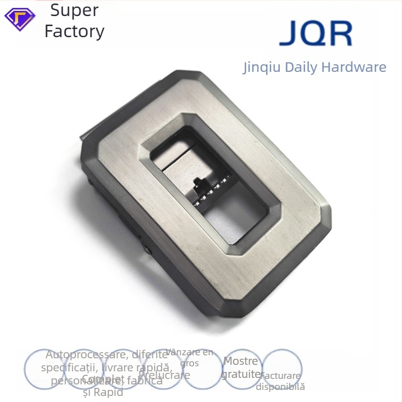 Cataramă pentru curea din aliaj de zinc, cu mecanism automat gol, rotativă dublă, eliberare rapidă fără dinți, fără găuri (Spring 2025; finisaj electroforetik)