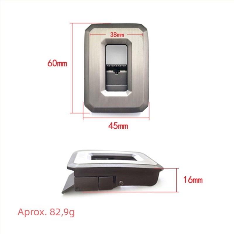 Cataramă pentru curea din aliaj de zinc, cu mecanism automat gol, rotativă dublă, eliberare rapidă fără dinți, fără găuri (Spring 2025; finisaj electroforetik)