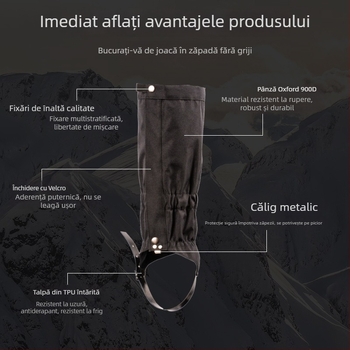 Gaitere pentru zăpadă și drumeții – protecții lungi pentru încălțăminte, unisex, TPU, stil sport, vară
