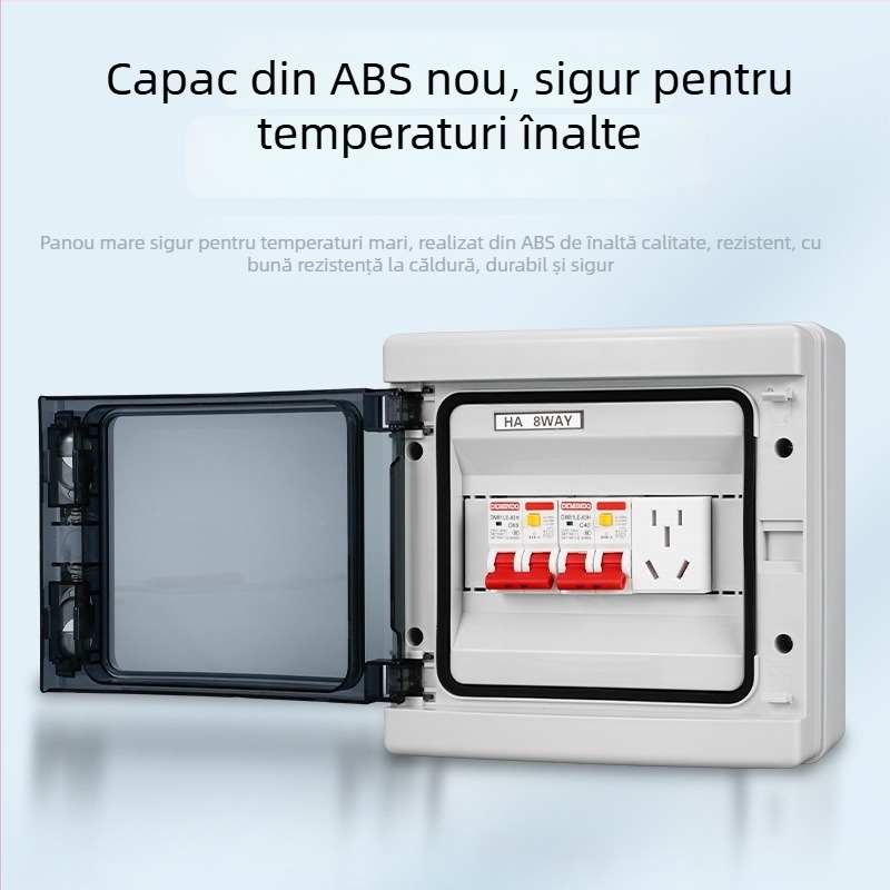 HA-8WAY întrerupător de circuit cu 8 poli, material ABS, exterior impermeabil, rezistent la praf, protecție la scurgeri de curent