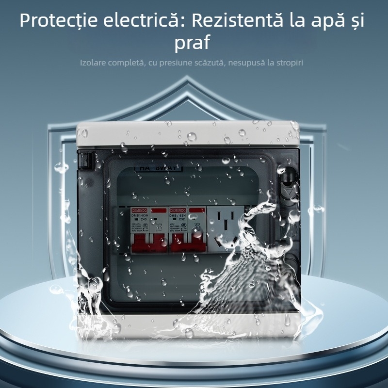 HA-8WAY întrerupător de circuit cu 8 poli, material ABS, exterior impermeabil, rezistent la praf, protecție la scurgeri de curent