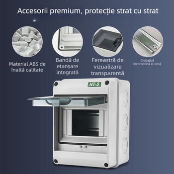 Cutie din plastic HT pentru întrerupătoare, 2–24 circuite, montaj pe suprafață sau ascuns, 20 A