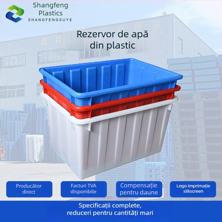 Rezervor de apă din plastic pentru acvacultură | Material PP | Pereți 4 mm | Turnare prin injecție | Impermeabil și anticoroziune | Sarcină 20-120