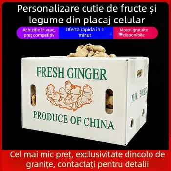 Cutie turnover din PP pentru fructe și legume, impermeabilă, pliabilă, capacitate de încărcare 50