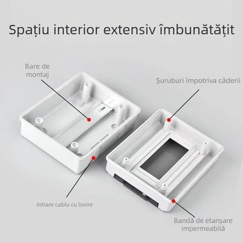 Cutie de distribuție din plastic, rezistentă la apă și praf, montaj pe suprafață sau încastrabil, 5/8/12/18/24/36 circuite