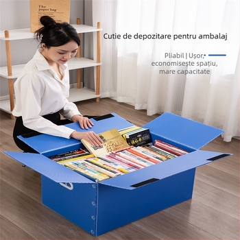 Cutie de depozitare din PP, pliabilă, impermeabilă, pentru cărți și haine, marcă Medium Crystal