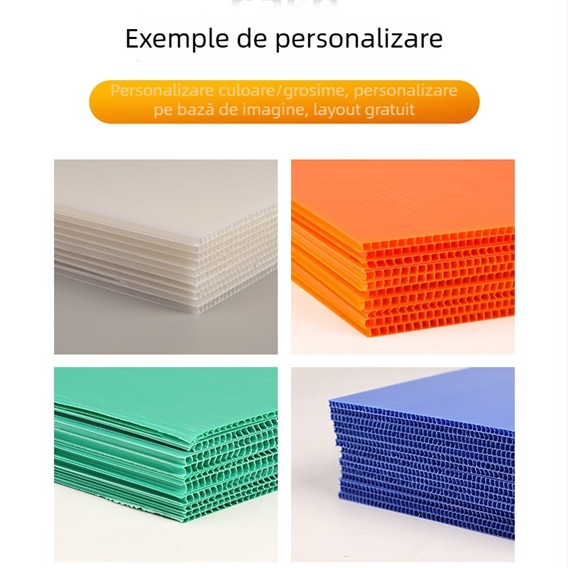 Cutie de transport pliabilă din PP cu placă goală – impermeabilă, anti-static, pentru depozitare