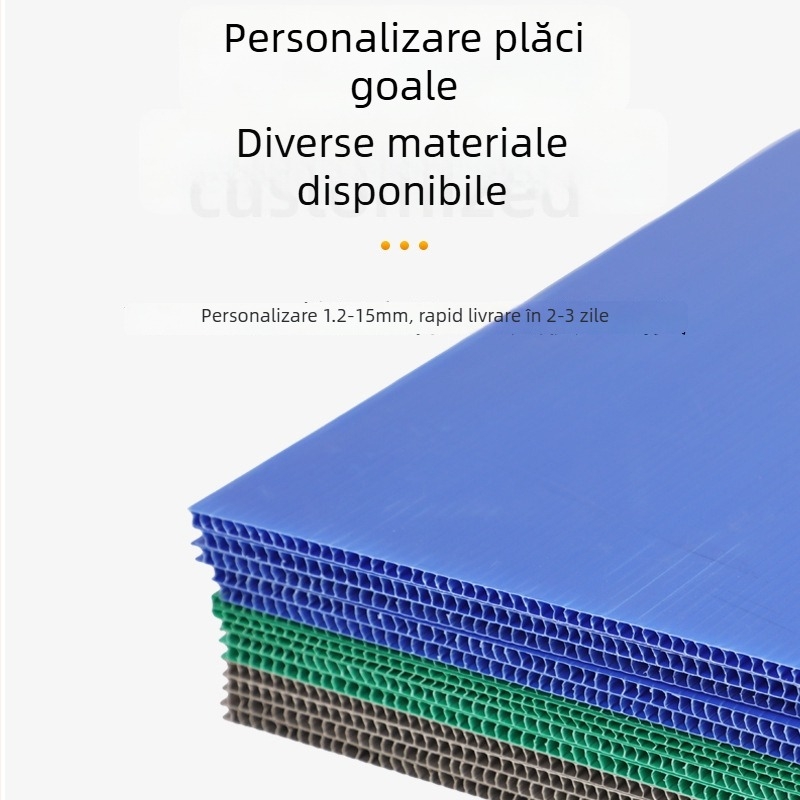 Cutie de transport pliabilă din PP cu placă goală – impermeabilă, anti-static, pentru depozitare