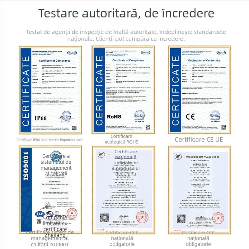 Cutie de distribuție a energiei pentru șantier, exterior IP66 impermeabil, cutie plastic portabil cu trei niveluri, 220V, personalizabil