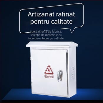 Distribuție exterioră montată pe perete din oțel inox, rezistent la intemperii IP65, dimensiuni 500x400x180, circuite personalizabile, dulap de comutare/rețea