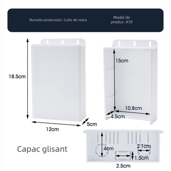 Carcasă externă tip sertar pentru monitorizarea rețelei, impermeabilă și protejată împotriva prafului, carcasă din PP, montaj suspendat, serie: cutie pentru rețea