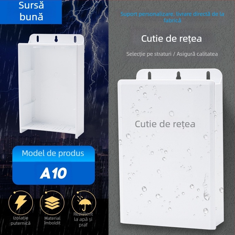 Carcasă externă tip sertar pentru monitorizarea rețelei, impermeabilă și protejată împotriva prafului, carcasă din PP, montaj suspendat, serie: cutie pentru rețea