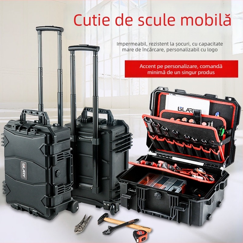 GLARY Tie Rod Kit — Cutie de depozitare din aliaj PP pentru unelte și instrumente, tip Tie Rod, seria cutiilor din plastic cu posibilitatea de stivuire