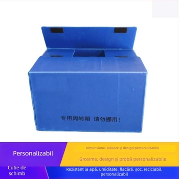 Cutie turnover PP din panou gol, personalizabilă, 4 mm grosime a pereților, impermeabilă și rezistentă la umiditate, cutie de depozitare anti-statică