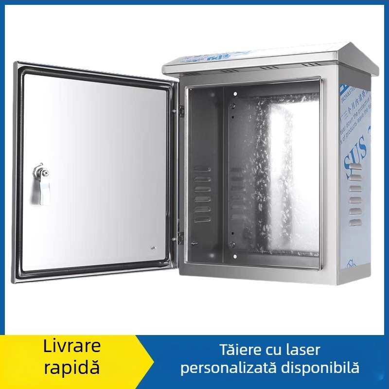 Cutie de distribuție din oțel inoxidabil, exterior cu protecție IP54; 10–30 circuite; 10–20 rânduri de întrerupătoare; montaj pe perete/podea/stâlp; curent nominal 220 A