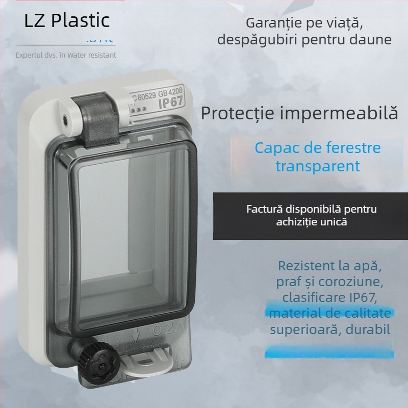 Capac protecție impermeabil pentru întrerupătoare și instrumente, din PC, IP67, 2–18 bucle, 1–3 rânduri, cu suport superior și inferior, seria Lezhizhou