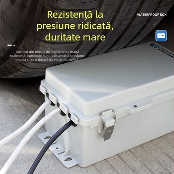 Cutie de distribuție a energiei pentru exterior cu carcasă ABS, IP65 impermeabilă, 16A, 1 circuit, 1 rând întrerupătoare, montaj pe suprafață