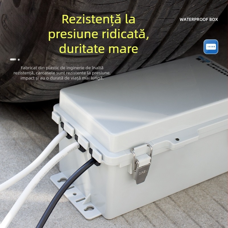 Cutie de distribuție a energiei pentru exterior cu carcasă ABS, IP65 impermeabilă, 16A, 1 circuit, 1 rând întrerupătoare, montaj pe suprafață