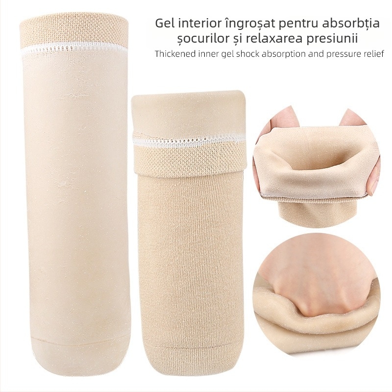 Șosete gel pentru proteză: tub lung, îngroșat, moi, absorbante la șocuri; material gel-pamuk; protecție gambă; susținere pentru picior; pentru adulți