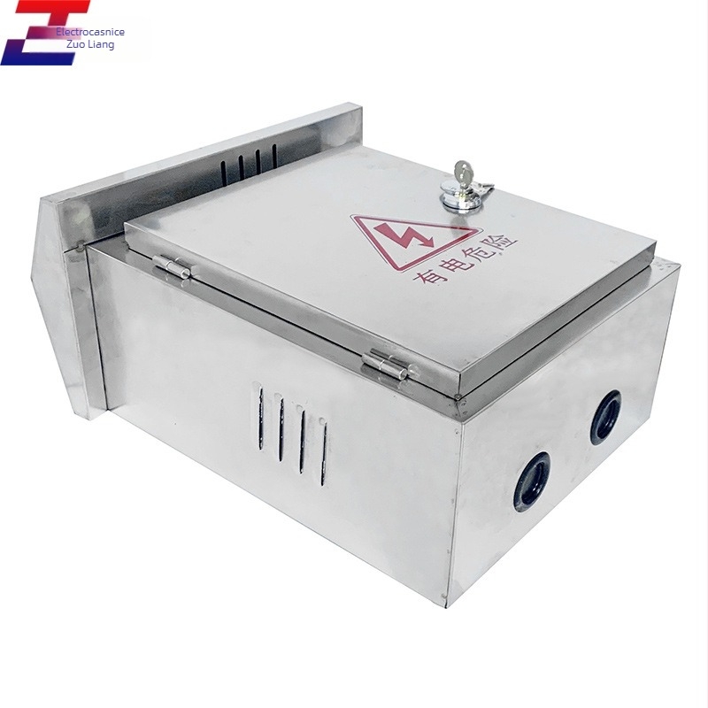 Cutie de distribuție din oțel inoxidabil, montată pe perete, pentru exterior, cu monitorizare, rezistentă la ploaie