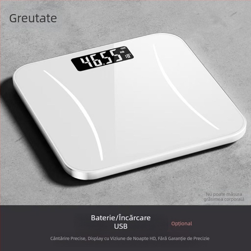 Scală digitală pentru corp, cu precizie înaltă și testarea grăsimii corporale și a apei, ecran de 2 inchi, alimentare 220V