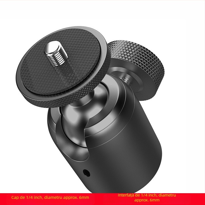 Suport universal pentru telefon cu gimbal din aliaj de aluminiu, cu adaptor pentru streaming live, pentru proiector, lampă de pescuit nocturnă și accesorii foto cu laser