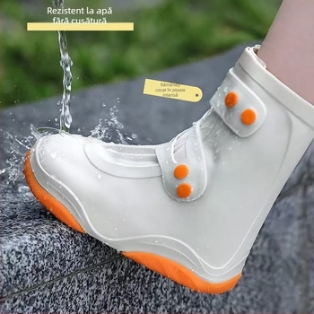 Protecții pentru încălțăminte de ploaie pentru adulți, lungime medie, antiderapante, durabile, rezistente la zăpadă, portabile pentru exterior