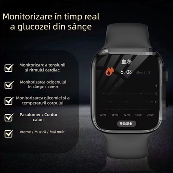 Ceas inteligent M9: monitorizare ritm cardiac, tensiune arterială și oxigen din sânge, impermeabil, compatibil Android