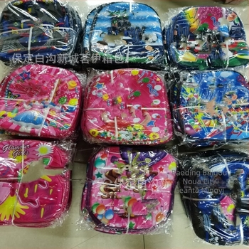 Rucsac pentru elevi pentru școala primară, unisex, din pânză, respirant, fără căptușeală, model cu figuri