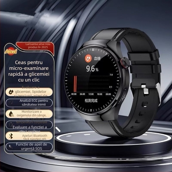 Smartwatch cu monitorizare tensiune arterială, ritm cardiac și oxigen din sânge, plăți NFC și monitorizare a somnului