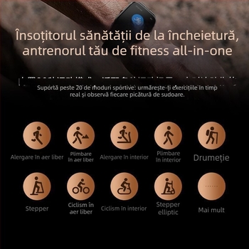 Smartwatch cu monitorizare tensiune arterială, ritm cardiac și oxigen din sânge, plăți NFC și monitorizare a somnului