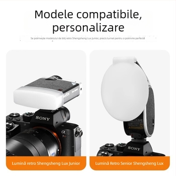 Softbox pentru Shenniu Lux Junior Retro Flash, cutie de lumină moale pătrată pentru blițul aparatului, aliaj de aluminiu