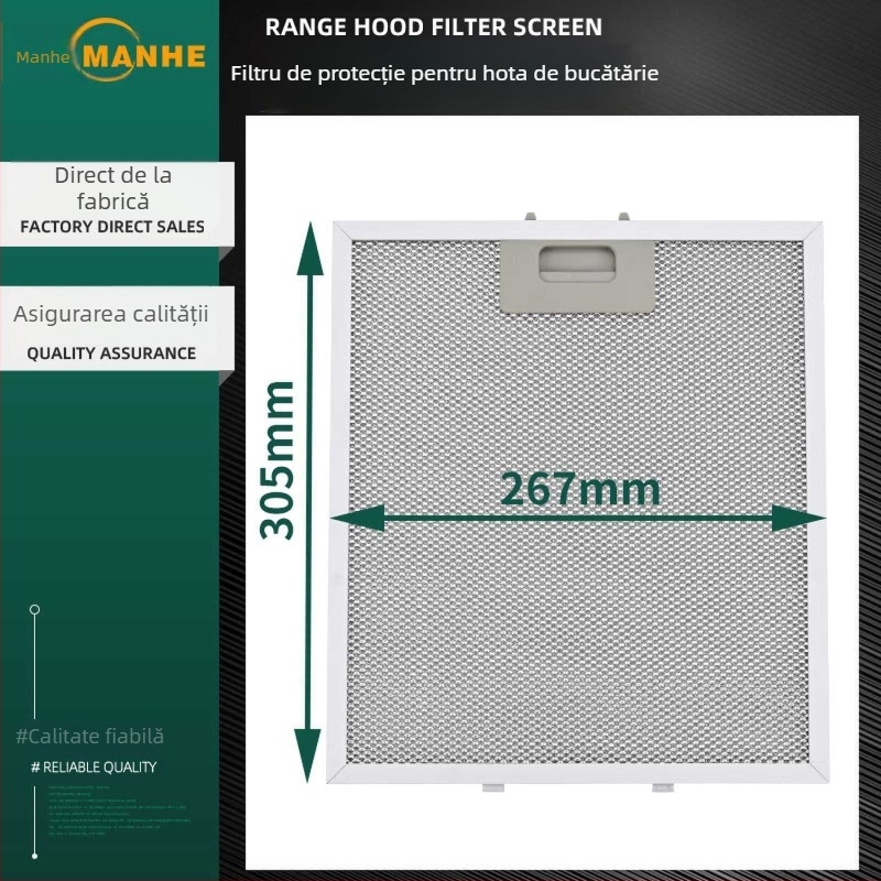 Filtru pentru hotă MH-020YW, montaj pe suprafață, greutate 150 g, ajustare personalizată
