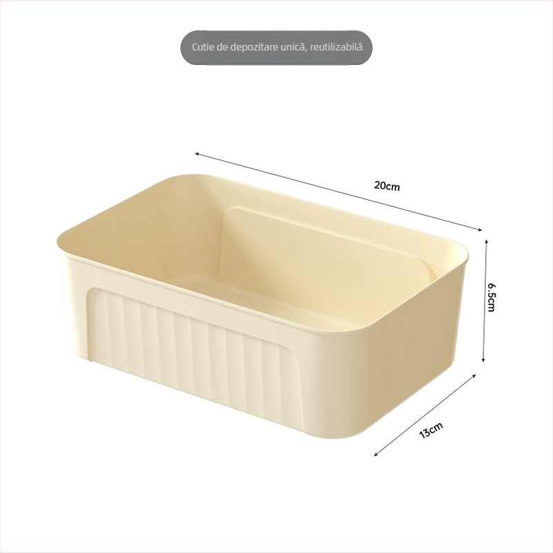 Yike Cutie de depozitare pentru birou, fără capac, plastic PP, 100% material nou, organizator pentru cosmetice și obiecte micuțe, stil modern minimalist, potrivit pentru living, dormitor și birou
