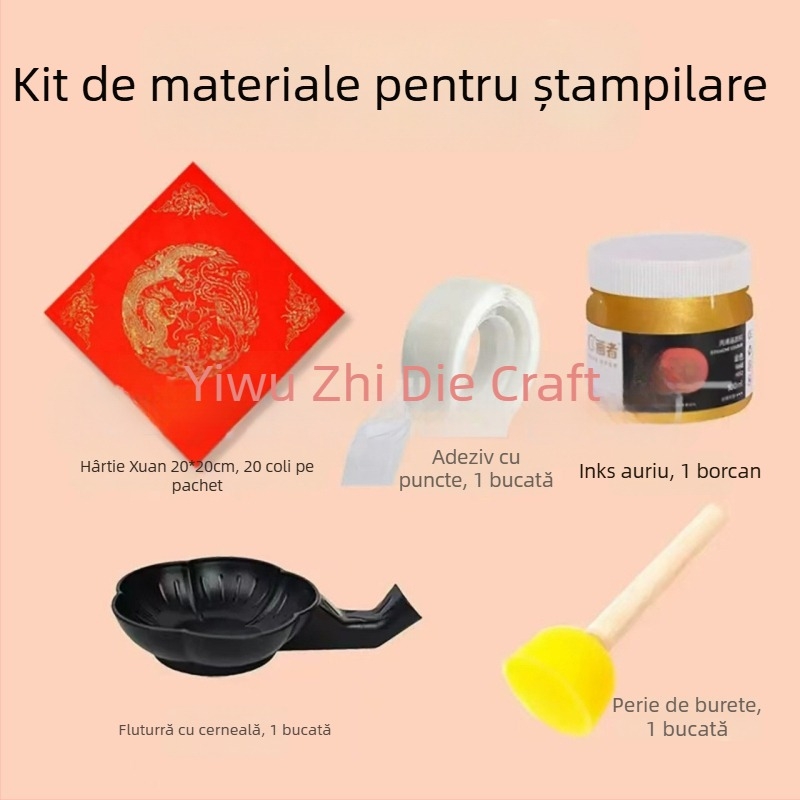 Șablon perforat pentru desen pentru copii – Year of the Horse, plăcuță DIY de imprimare, material PET