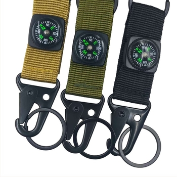 Breloc cu carabinieră retractabilă, corp din ABS plastic, cablu din sârma, sarcină maximă 30 g, personalizabil, încuietoare cu busolă