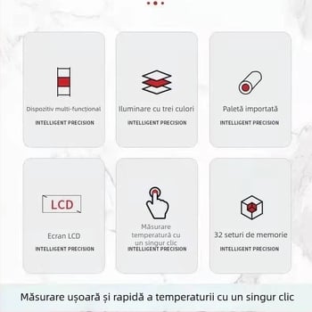 Termometru infraroșu pentru frunte, fără contact, termometru digital portabil (3-5 cm)