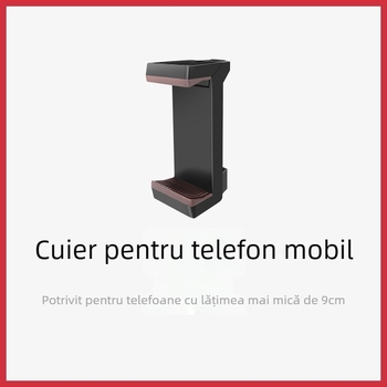 Clip Weifeng pentru telefon, în formă de U, aliaj de aluminiu, două cold shoe, rotativ, clip pentru telefon și tabletă, compatibil cu trepied