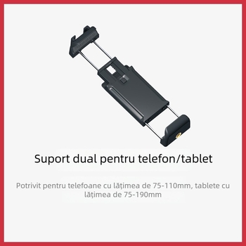 Clip Weifeng pentru telefon, în formă de U, aliaj de aluminiu, două cold shoe, rotativ, clip pentru telefon și tabletă, compatibil cu trepied