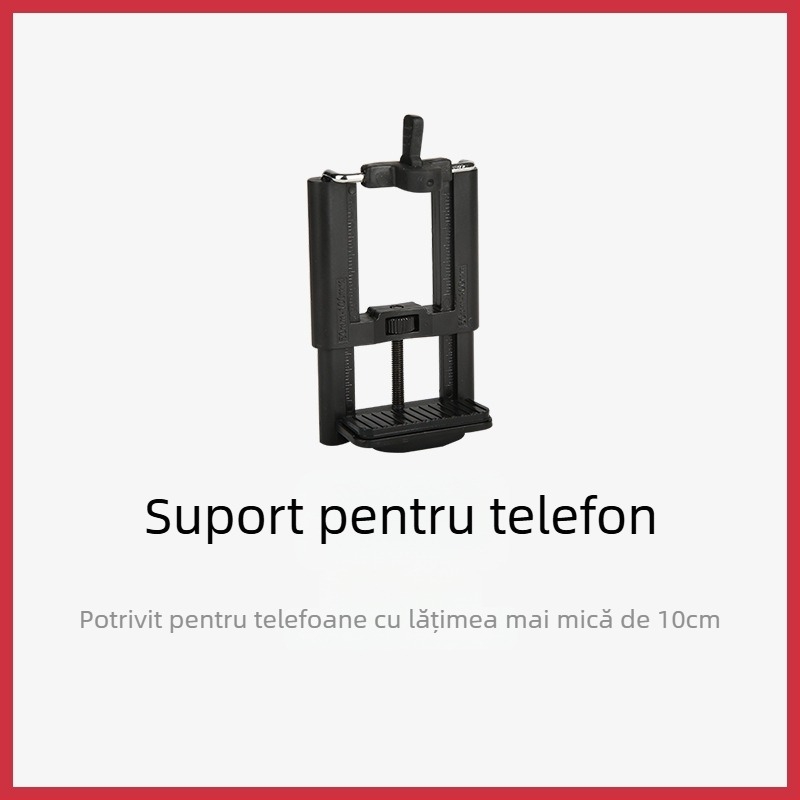 Clip Weifeng pentru telefon, în formă de U, aliaj de aluminiu, două cold shoe, rotativ, clip pentru telefon și tabletă, compatibil cu trepied