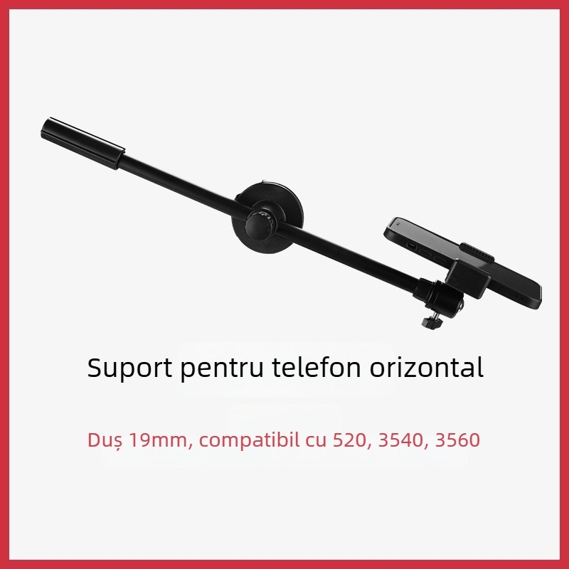 Clip Weifeng pentru telefon, în formă de U, aliaj de aluminiu, două cold shoe, rotativ, clip pentru telefon și tabletă, compatibil cu trepied