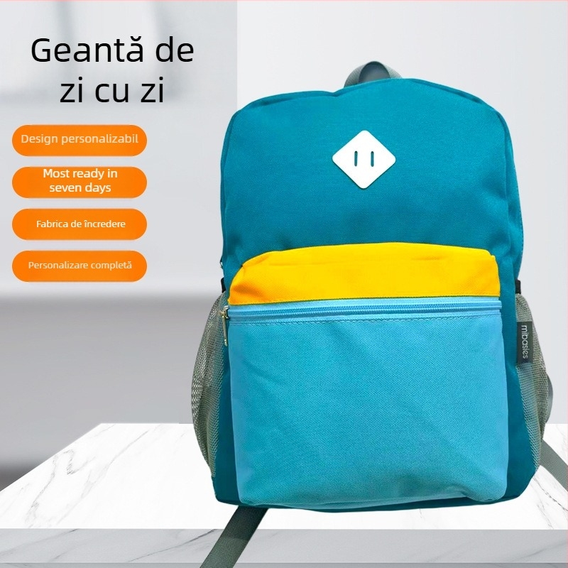 Rucsac unisex din pânză Oxford, cu bretele cu pernă de aer – rucsac școlar multifuncțional pentru clasele 3–4