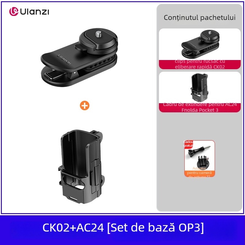 Clip magnetic pentru rucsac, montaj rapid – accesoriu pentru DJI Pocket 3 și Action 5 Pro (ABS, 43 g)