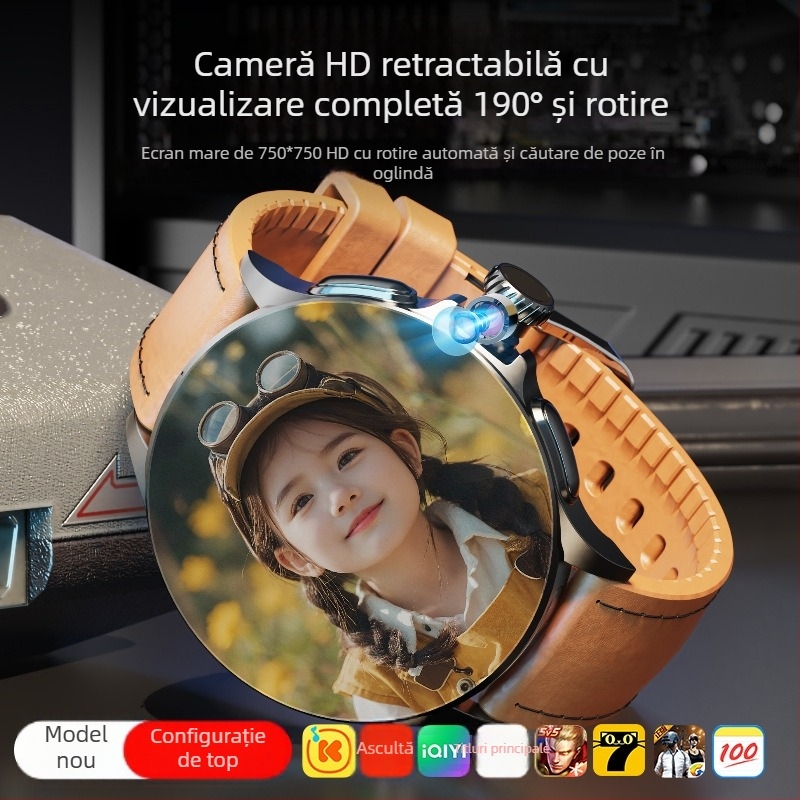 GT200 Android smartwatch cu ecran AMOLED, rezistent la apă zilnic, monitorizare ritm cardiac, tensiune arterială și nivelul de oxigen din sânge
