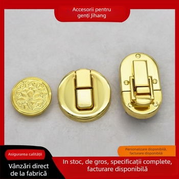 Încuietoare pentru genți - rotundă, metal placat electrochimic, model 040, accesorii pentru genți, iarna 2023