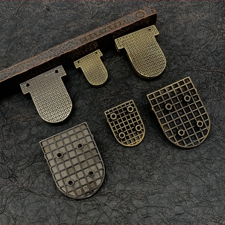 Zăvor mortise pentru accesorii din piele – cupru pur, încuietoare răsucire, stil „Duck Tongue“, DIY handmade