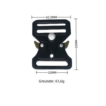Cataramă de curea Cobra, tactică, din metal, din aliaj de zinc, pentru echipamente outdoor și accesorii de bagaje